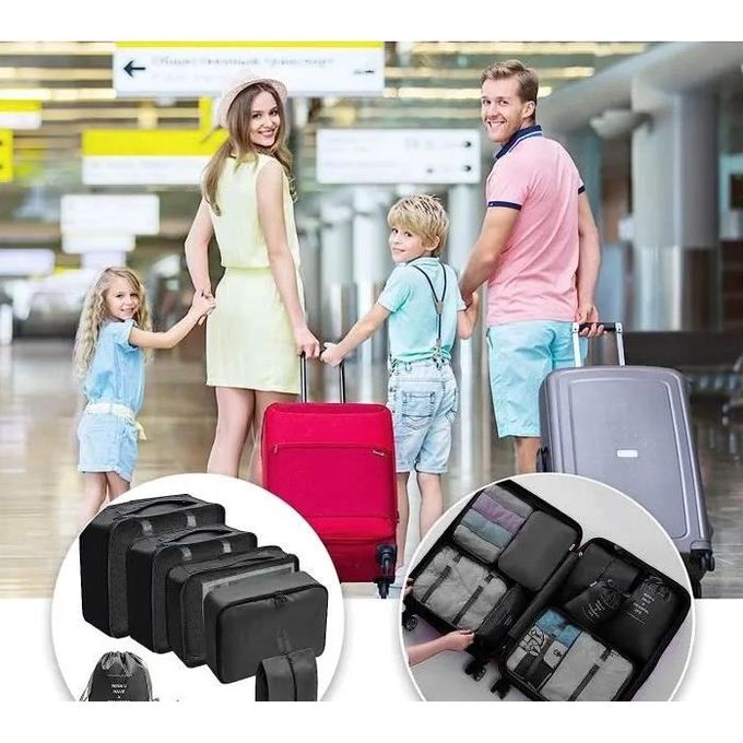 8Pcs Ensemble De Sacs De Voyage Pliables