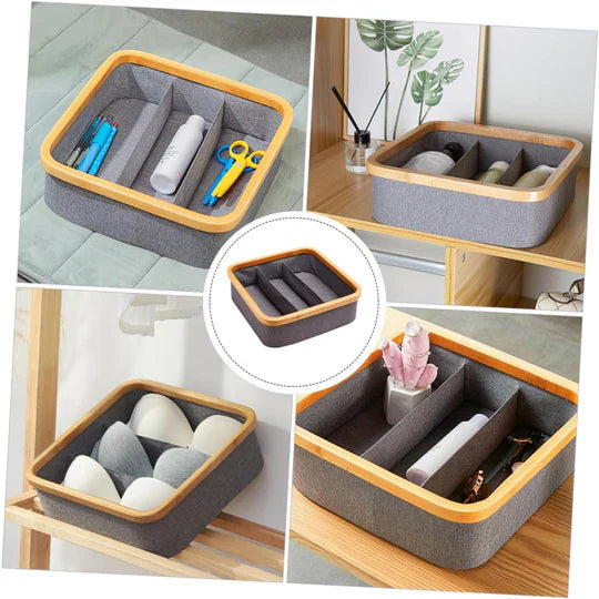 SET 3 pièces de rangement à Cadre en Bambou.