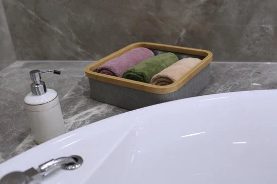 SET 3 pièces de rangement à Cadre en Bambou.