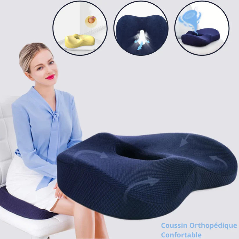 COUSSIN ORTHOPÉDIQUE DE SIÈGE ANTI-PRESSION