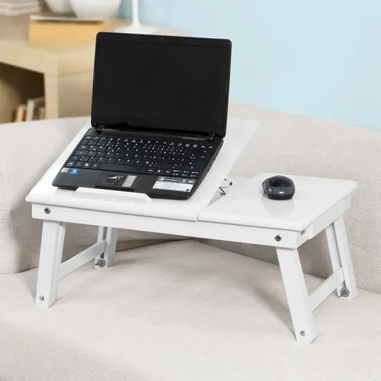 Table d’Ordinateur Portable en Bambou – Polyvalente et Réglable.