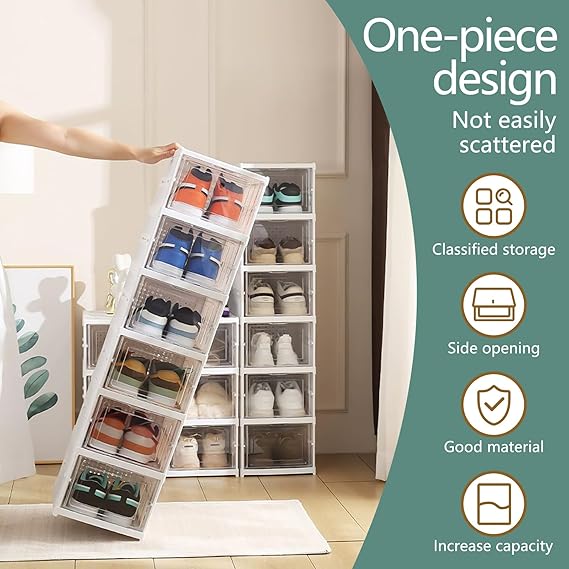 Rangement de Chaussures Pliable à 6 Étages.