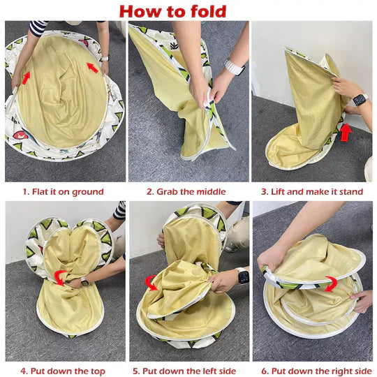 Tente Château Enfant Pliable avec Tapis et Lampes Lumineuses Magiques